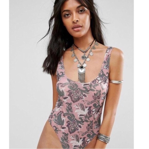 Free People Tops - Intimately Free People Freesia Pink Bodysuit Large